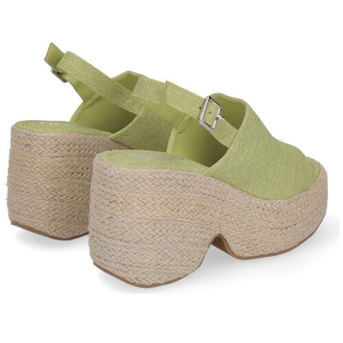 Sandalia Capa de Ozono con Plataforma y Yute Verde