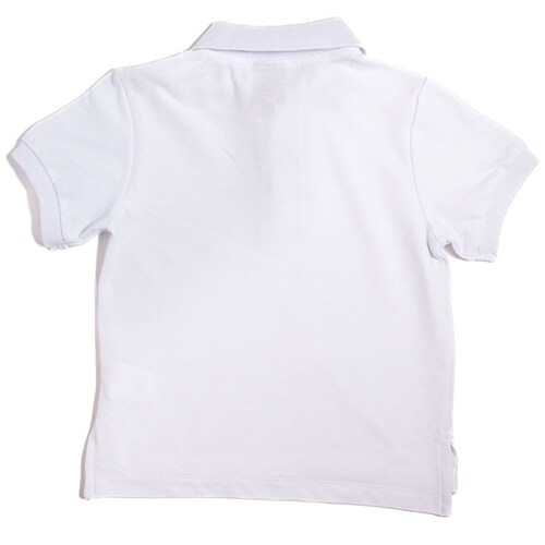 Playera para Niño Cuello Tipo Polo Manga Corta Básica Blanca Escolar Royal Polo Club