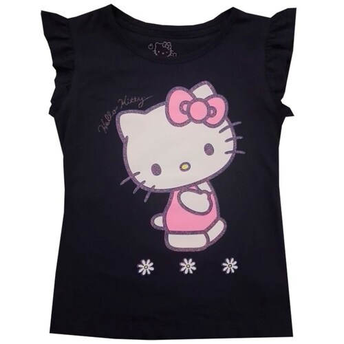Playera para Niña Manga Corta Estampado Hello Kitty