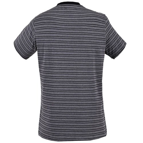 Playera Tipo Henley Polo Club Diseño a Rayas para Hombre