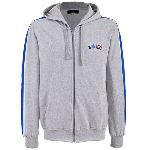 Sudadera Abierta Polo Club Estampado Banderas para Hombre
