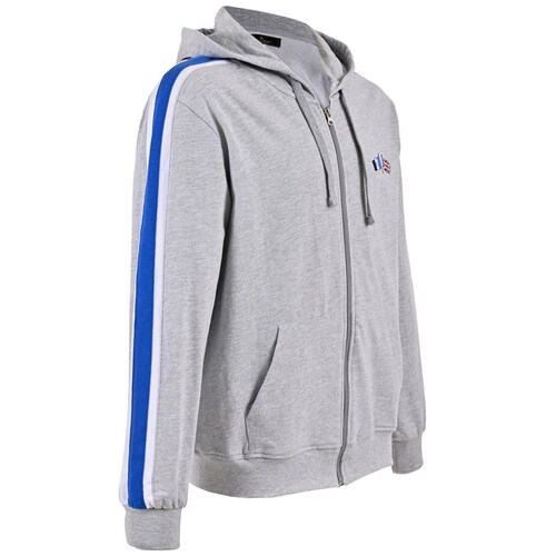 Sudadera Abierta Polo Club Estampado Banderas para Hombre