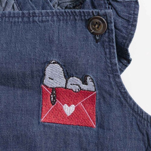 Conjunto para Bebé 2 Piezas Peto Corto Pañalero Manga Corta Lazy Snoopy