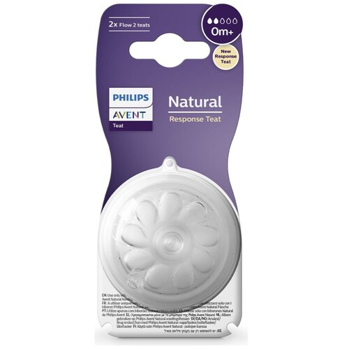 Philips Avent Tetina Natural Response con Válvula Anticólicos Flujo 2