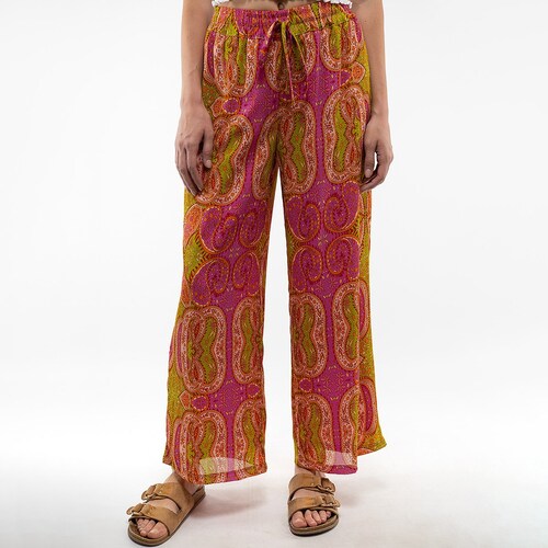 Pantalón Recto con Jareta Ajustable para Mujer