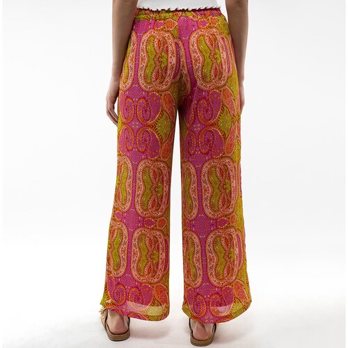 Pantalón Recto con Jareta Ajustable para Mujer