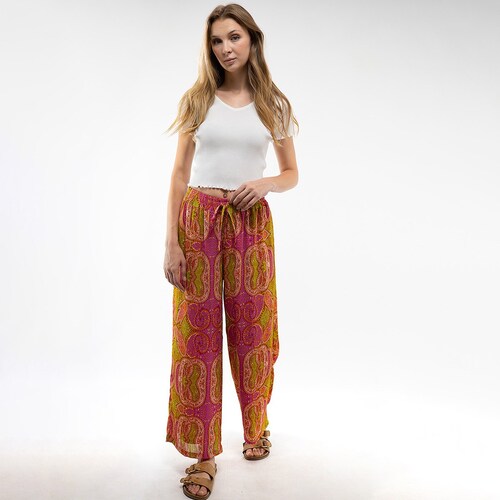 Pantalón Recto con Jareta Ajustable para Mujer