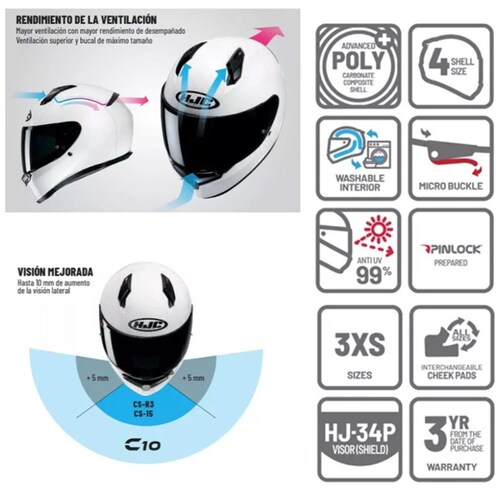 Casco Integral Hjc C10 Tins