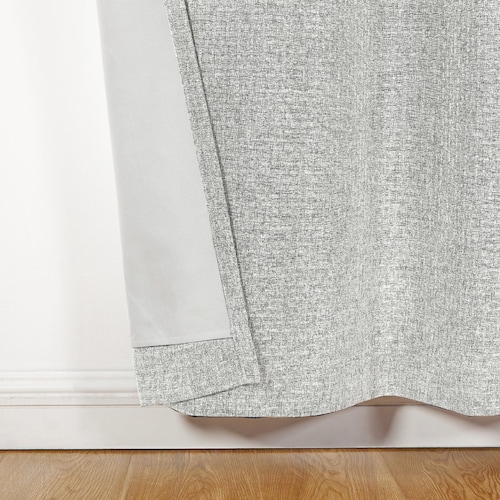 Cortinas Videri Home 2 Paneles Cuadros 130X210 Cm Blackout Crema