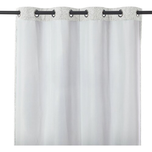 Cortinas Videri Home 2 Paneles Cuadros 130X210 Cm Blackout Crema