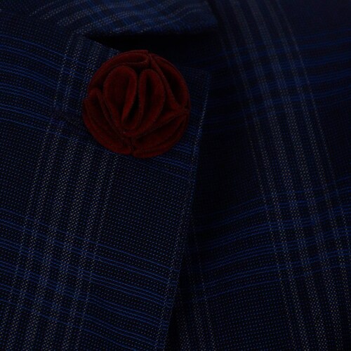 Traje Carlo Corinto de 3 Piezas con Diseño a Cuadros para Hombre Plus