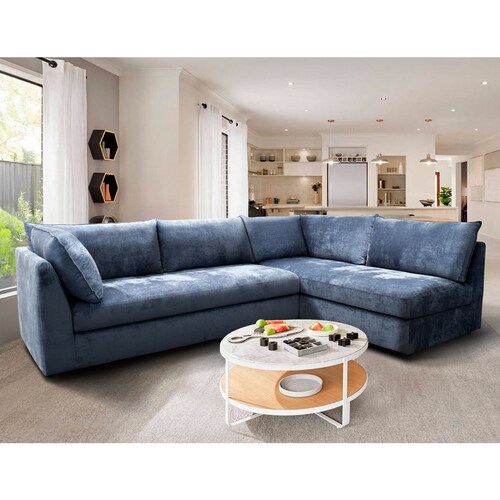 Sala Secc 2 Pzas Der Liz Dateo Tela Azul