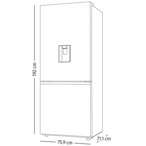 Refrigerador Bottom Mount 18 Ft Rb50Dg6320S9Em  Silver Samsug