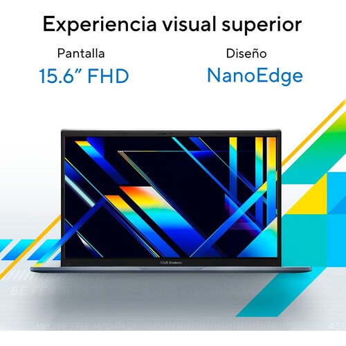 Laptop Asus Vivobook X1504Za-Nj972W Ci5 1235U 16G 512G Azul + Mochila y Mouse