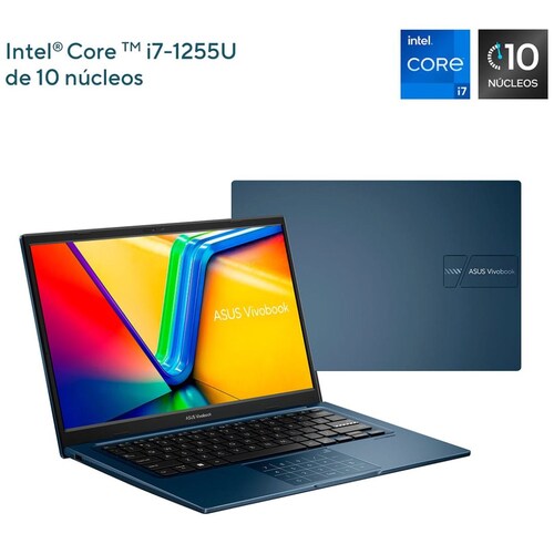 Laptop Asus Vivobook X1404Za-Nk090W Ci7 1255U 16G 512G Azul