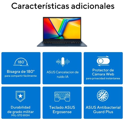 Laptop Asus Vivobook X1404Za-Nk090W Ci7 1255U 16G 512G Azul