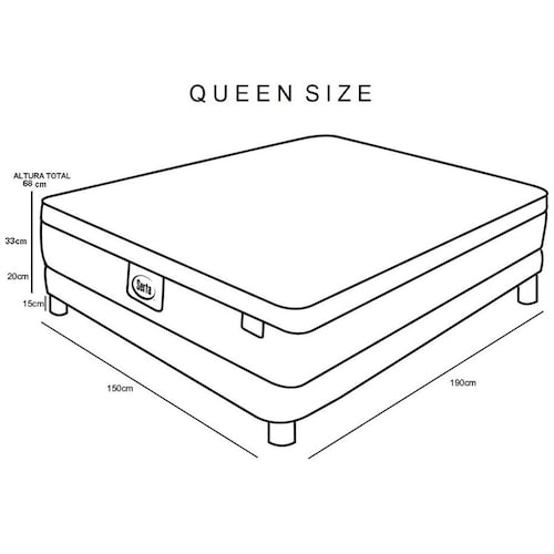 Juego de Colchón y Box Unique Queen Size Serta
