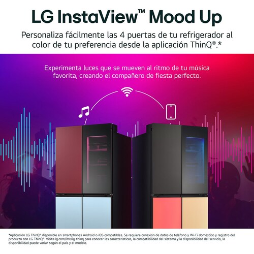 Refrigerador LG Instaviewtm con Moodup 22 Ft