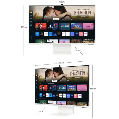 Monitor Inteligente Samsung  32 Pulgadas 4K con Cámara Ls32Dm801Ulxzx
