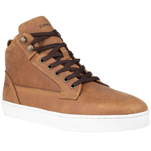 Tenis Bota en Piel Express Color Café