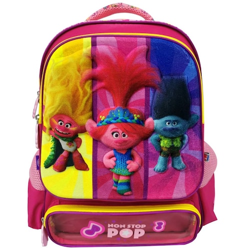 Mochila Prim Trolls Non Stop Pop Rosa Fotorama