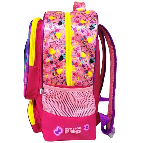 Mochila Prim Trolls Non Stop Pop Rosa Fotorama