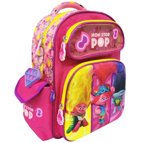 Mochila Kinder Trolls Non Stop Pop Rosa Fotorama