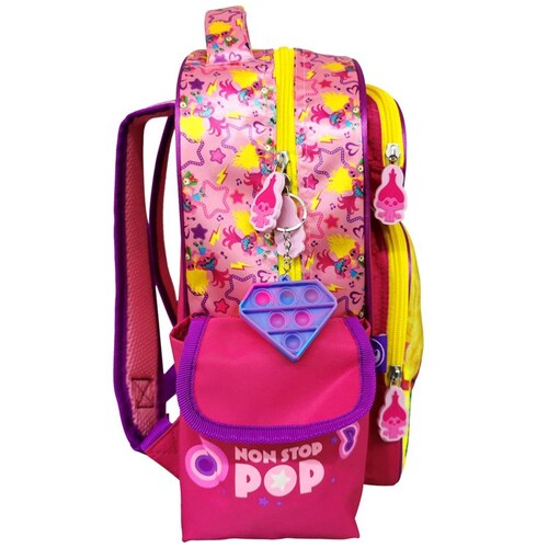 Mochila Kinder Trolls Non Stop Pop Rosa Fotorama