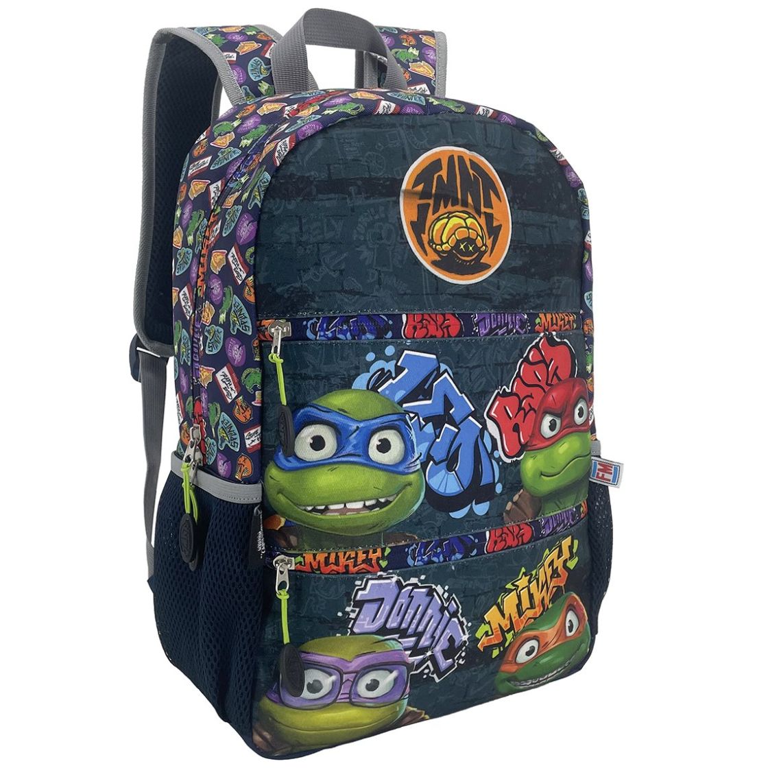 Mochila Prim Ninja Turtles Graffiti Negro Fotorama
