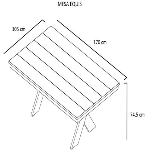 Comedor Equis para 6 Personas New Challenge