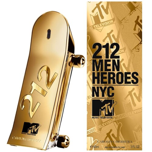 Eau de Toilette Carolina Herrera 212 Héroes X Mtv 90Ml para Hombre