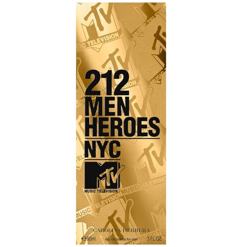 Eau de Toilette Carolina Herrera 212 Héroes X Mtv 90Ml para Hombre