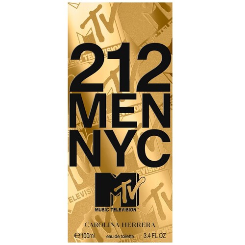 Eau de Toilette Carolina Herrera 212 Nyc X Mtv 100 Ml para Hombre