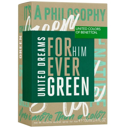 Eau de Toilette Benetton United Dreams Forever Green 100Ml para Hombre