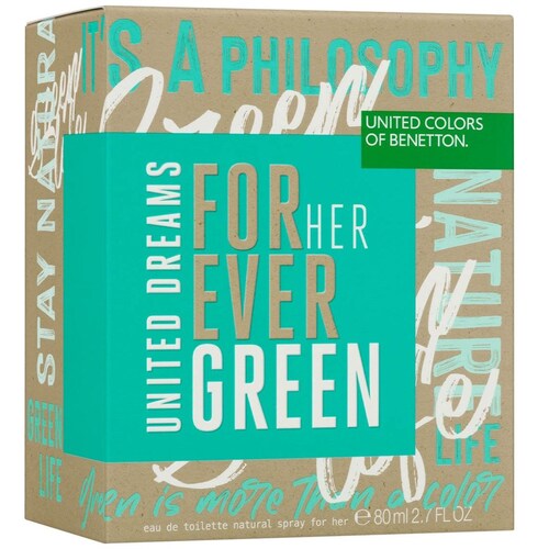 Eau de Toilette Benetton United Dreams Forever Green 80 Ml para Mujer