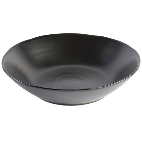 Plato Hondo de Cerámica  Negro Mate