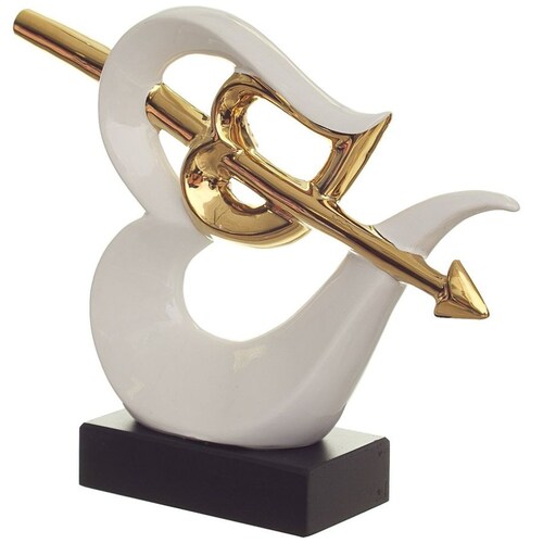 Corazones Flechados Gold White Vintage Home