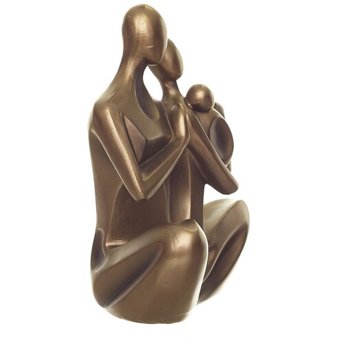 Figura Decorativa Abstracta Familia Abrazada Mideko