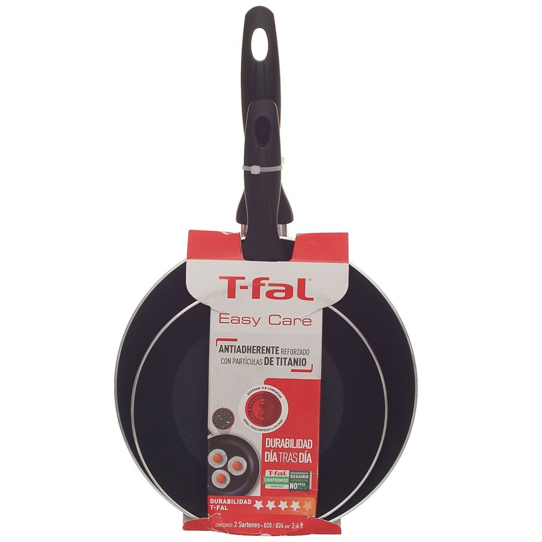 Juego Sarténes Easy Care 20 y 24 Cm Negro T-Fal