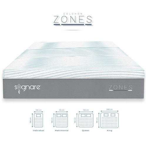 Colchón de Caja King Size Zones 2.0 Sognare