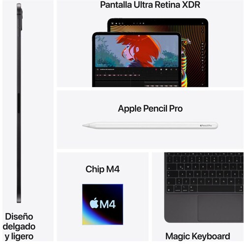 Ipad Pro 13 Wi-Fi 1Tb Negro Espacial M4