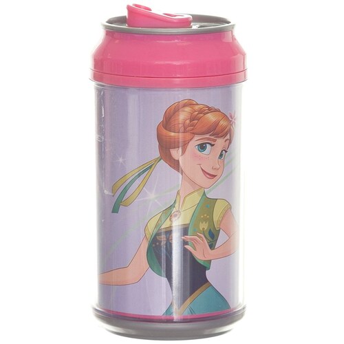 Termo Forma de Lata Doble Pared 350Ml Ana Y Elsa F Fun Kids