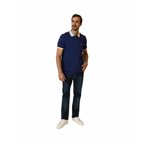Playera Tipo Polo Ferrioni Kaisy Diseño Liso para Hombre