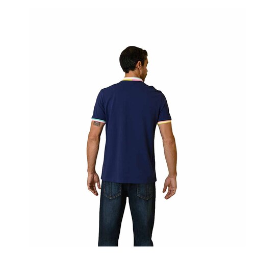 Playera Tipo Polo Ferrioni Kaisy Diseño Liso para Hombre