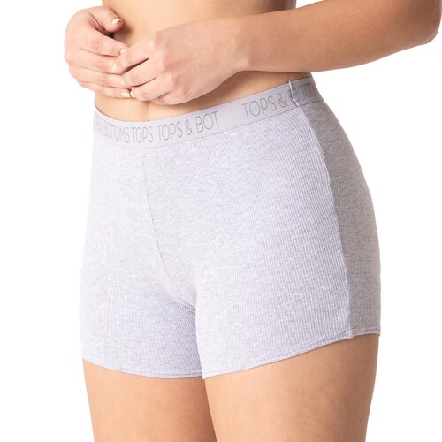 Boyshort Tops & Bottoms de Algodón para Mujer