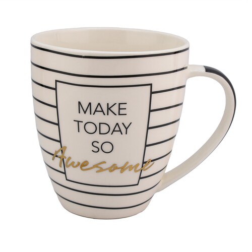 Taza Porcelana 700Ml 4 Diseños Surtidos Dorado Siglo Xxi