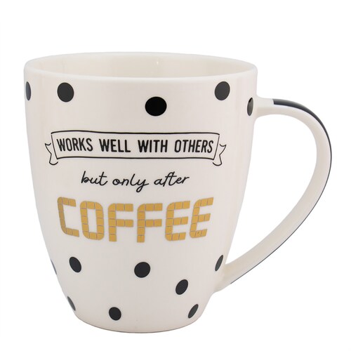 Taza Porcelana 700Ml 4 Diseños Surtidos Dorado Siglo Xxi
