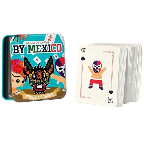 Baraja de Poker en Lata Naipes By Mexico