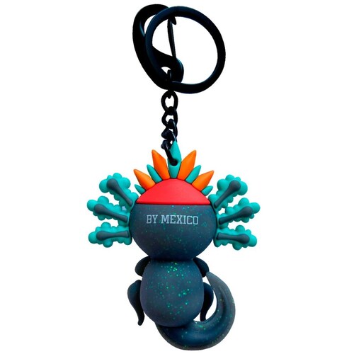 Llavero 3D Ajolote Negro Glitter By Mexico