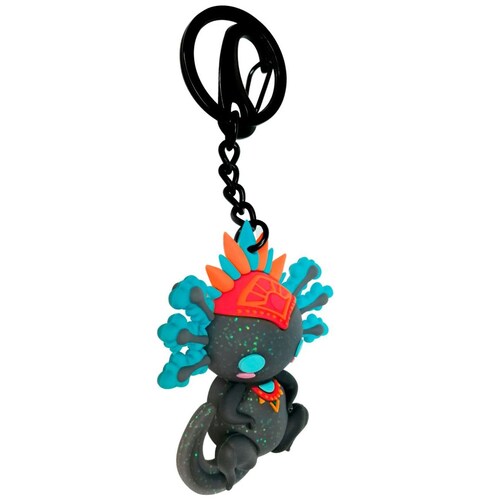 Llavero 3D Ajolote Negro Glitter By Mexico